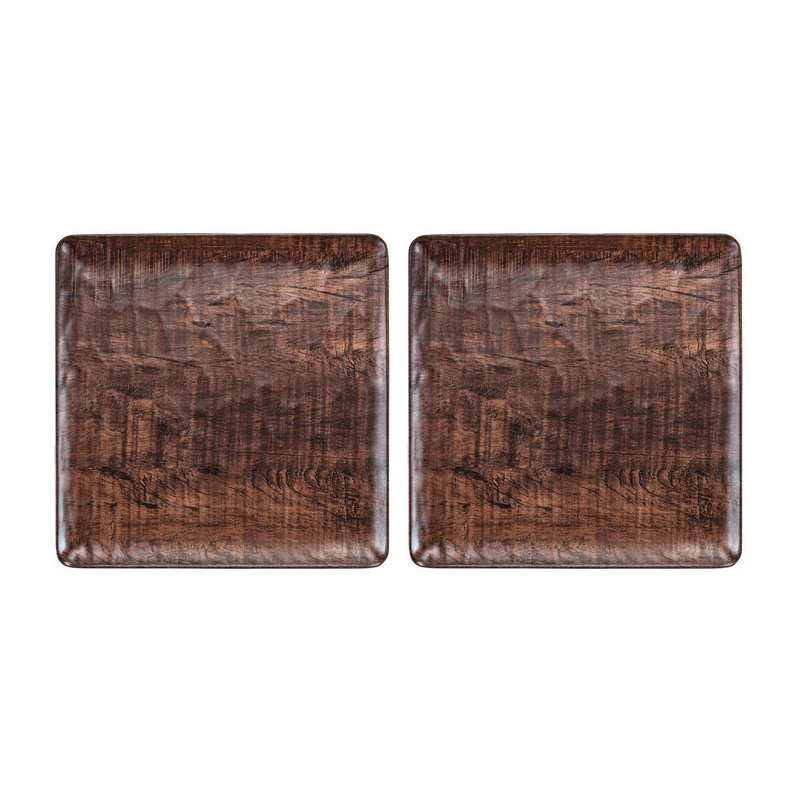 Assiette carrée en composite Turgla EcoGrain 10,25 po x 10,25 po (ensemble de 2)