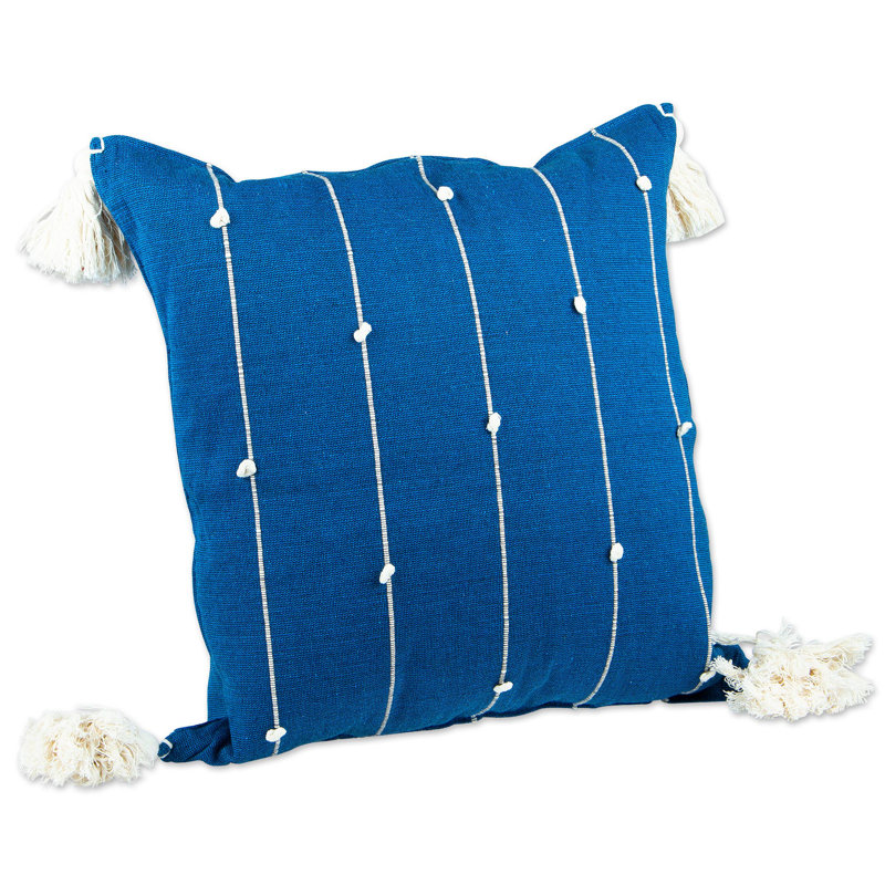 Fringed Cotton Pillow Cover