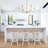 6 - Light 34" Candle Style Dimmable Wagon Wheel Chandelier