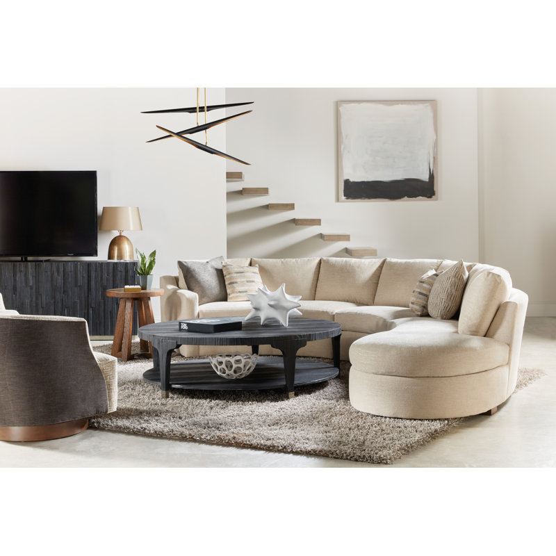 Chapman Round Cocktail Table, Charred Black