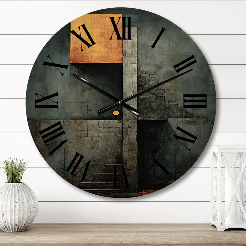 Horloge murale en bois massif, Moyenne