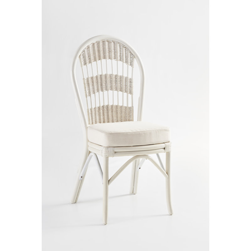 Chaise de salle à manger Wittig, Grège naturel Dening, Blanc délavé