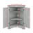 Triangle Corner Cabinet Featuring Adjustable Shelves And Stylish Doors-1284627085