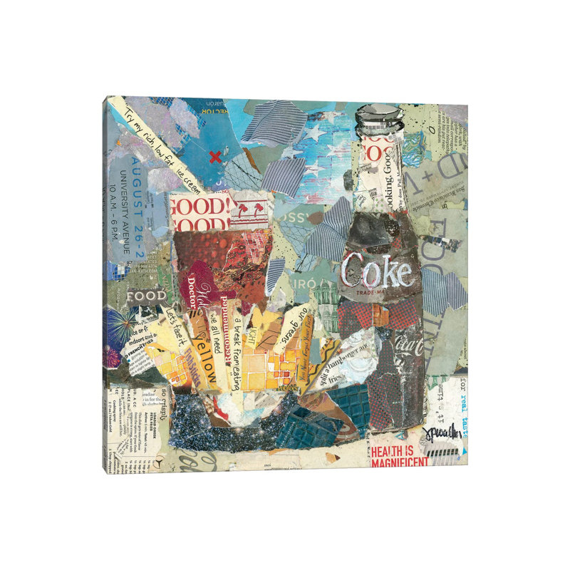 Fries & A Coke - reproduction sur toile tendue, H 12 po x l 12 po x P 0,75 po