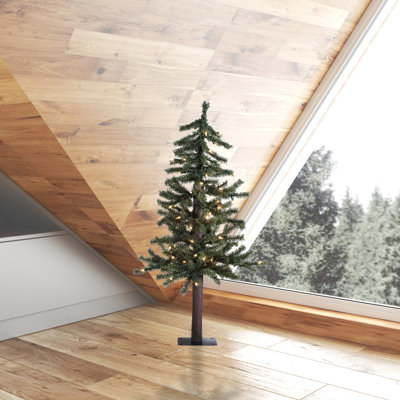 Natural Alpine 3' Lighted Cedar Christmas Tree