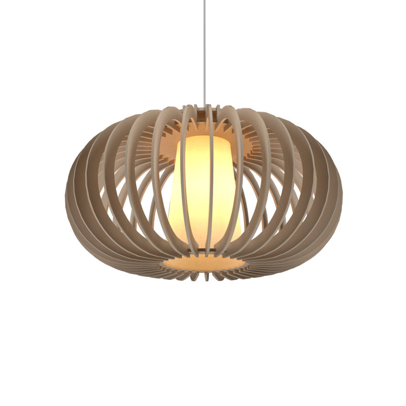 Louro Freijo Globe Pendant Light with MDF Frame