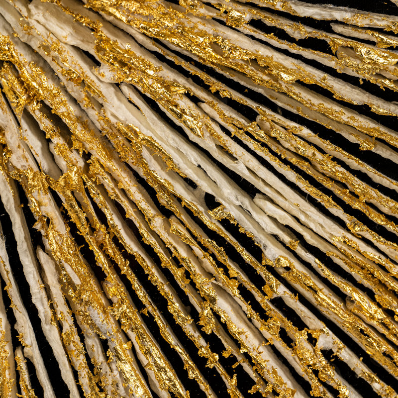 Paper Wall Decor, Black, Gold