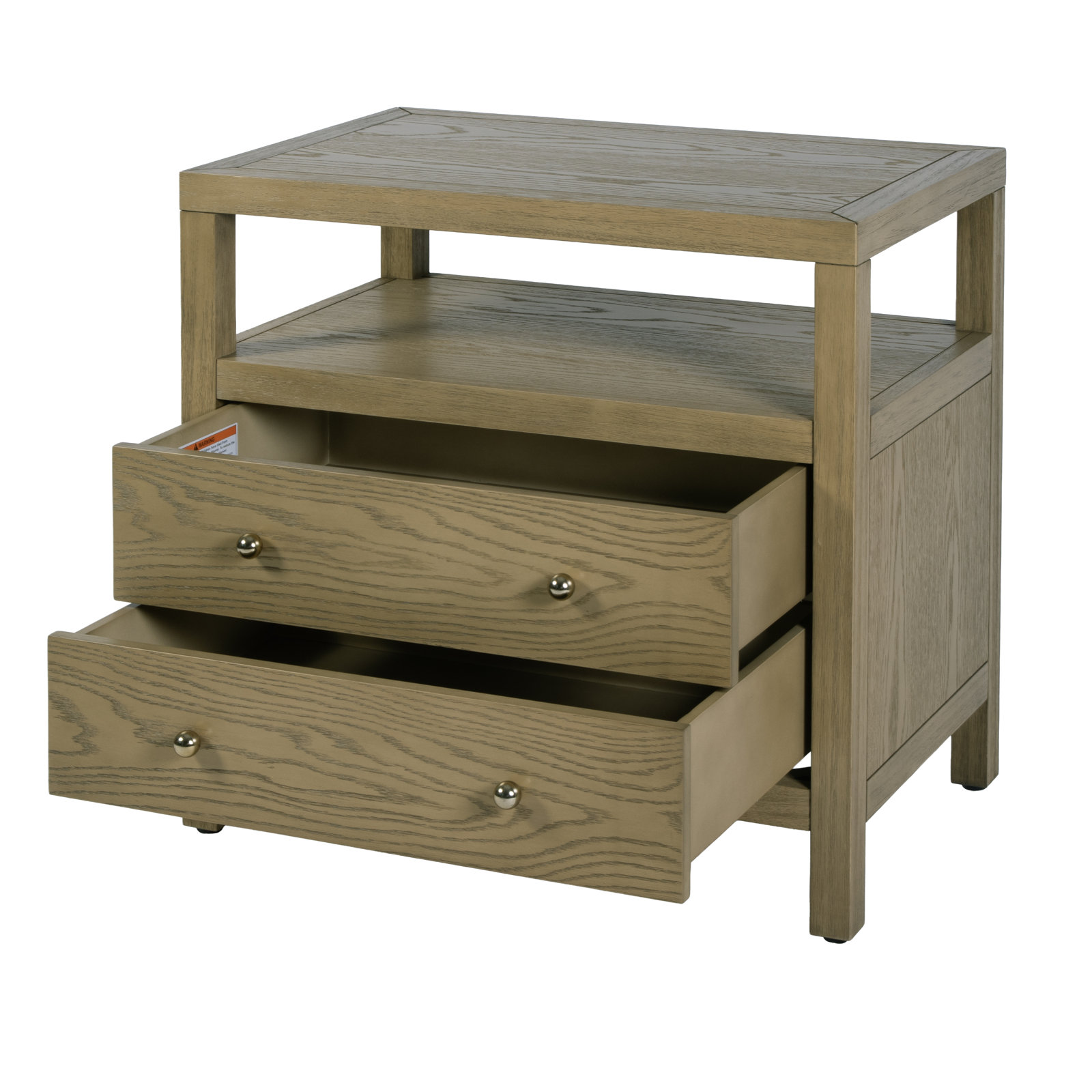 Celine 28" Acacia Nightstand, Light Oak