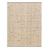 Moroccan Hand Knotted Wool Geometric Area Rug
