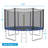 Gymax 12 Ft Outdoor Trampoline Bounce Combo W/safety Closure Net Ladder