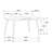 Oval 60-Inch Extension Leaf Dining Table, Dark Walnut