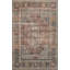 Tapis oriental rouge foncé, gris anthracite foncé et bleu clair Akrish-1705064696
