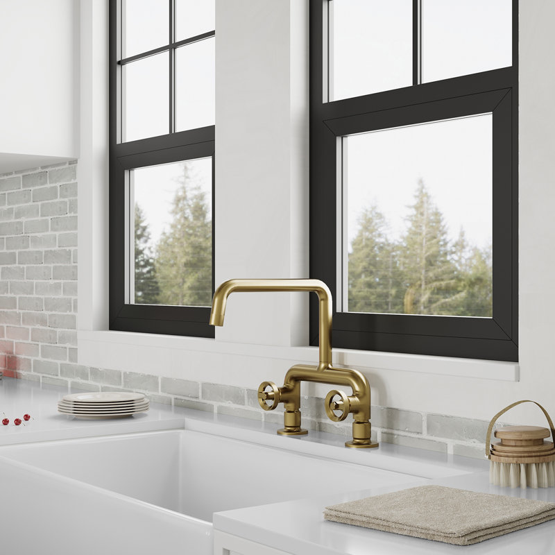 VIBRANTBATH Kitchen Faucet, Brushed Gold