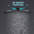 12" Stainless Steel Square Rainfall Angle Adjustable Rain Shower Head 1.8 GPM with Self-Cleaning-61831024