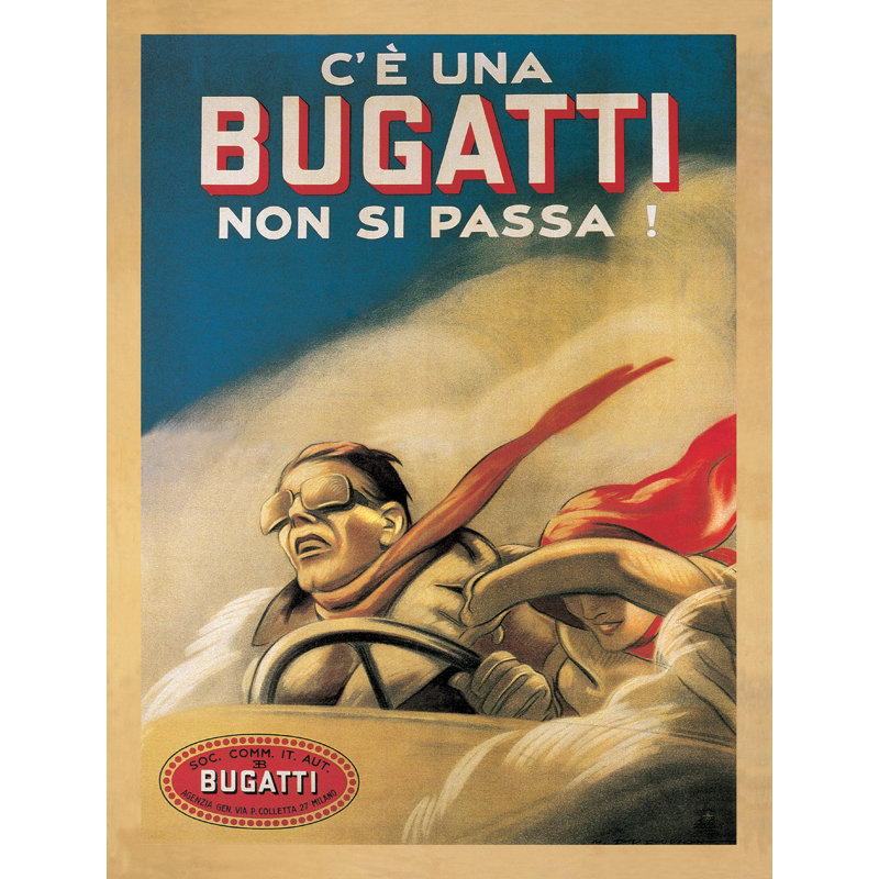 " Bugatti, 1922 " by Marcello Dudovich, 40" H x 30" W  