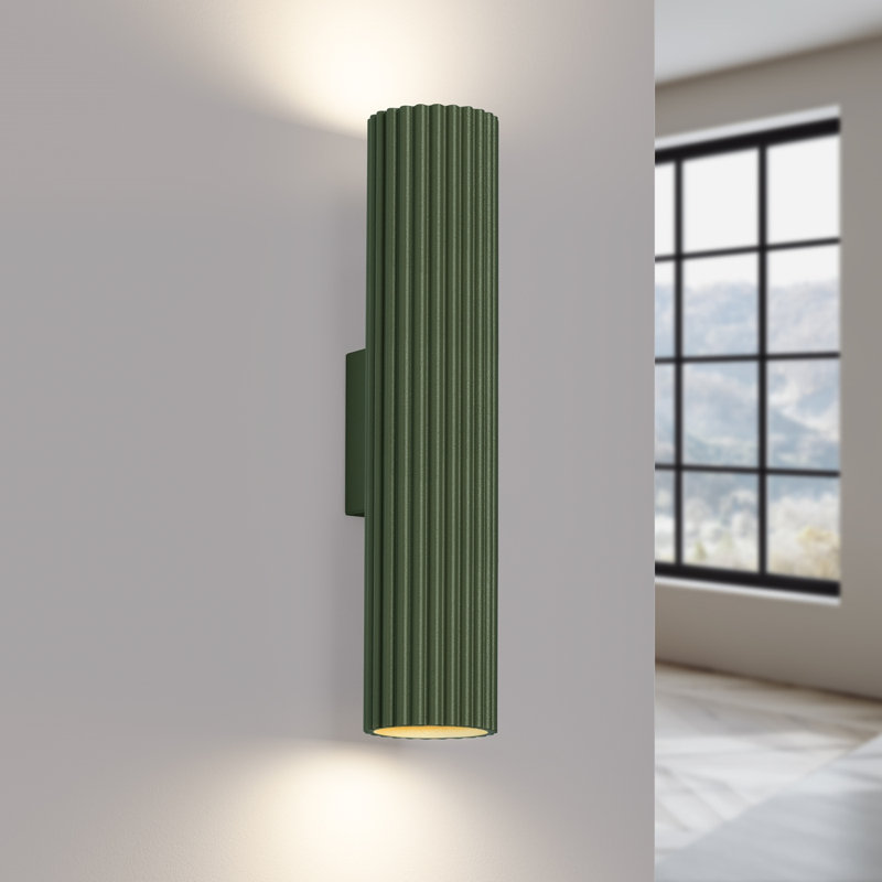 Karbon Aluminium Wall Sconce, Wall lamp KARBON 30 olive green, Olive Green, 2 Lights