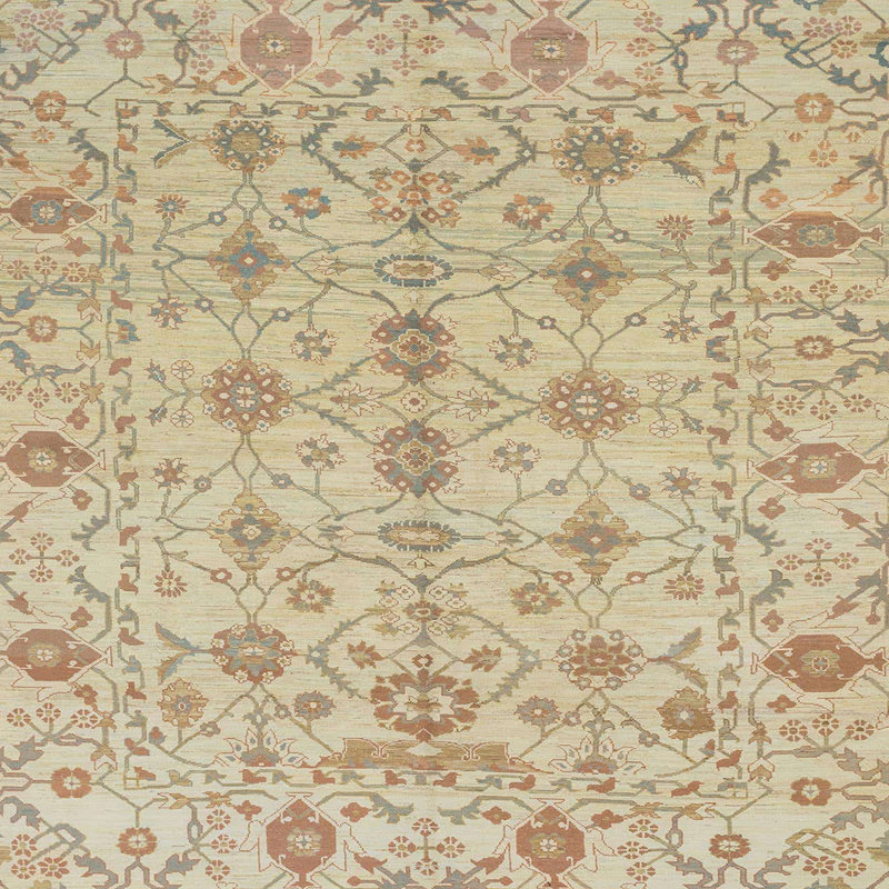 Abstract Indoor Rug, Square 5'