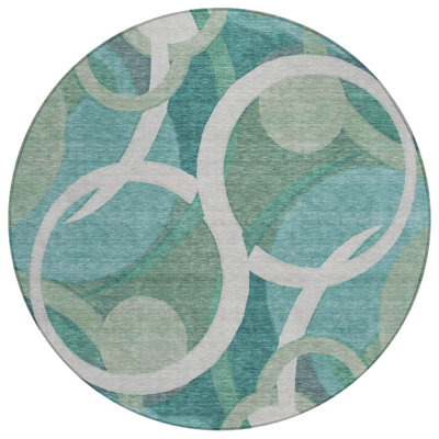 Machine Washable Indoor/Outdoor Braithwaite ACN2167 Geometric Rug