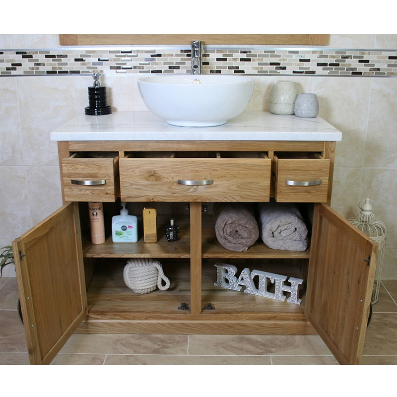 Maximus 1000mm Single Bathroom Vanity with Vessel Ceramic Basin