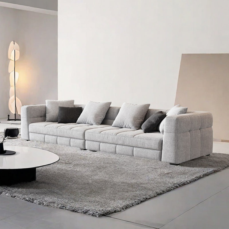 Canapé simple en tissu italien, H 25,59 po x l 133,85 po x P 41,73 po, 5