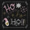 «Quirky Christmas Santa Metallic» par Michael Mullan, art textuel sur toile tendue