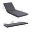Ensemble de chaises longues, espace disponible sur un côté, bois d'acacia avec coussins de salon résistants à l'eau (gris foncé et 4 pouces d'épaisseur)-1031029612