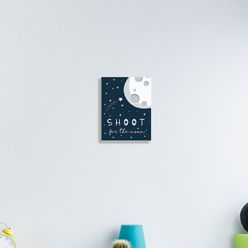 Shoot For The Moon - impression, Plaque murale, H 15 po x l 10 po