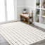 Tapis blanc / gris à poils longs Pele-1632190533