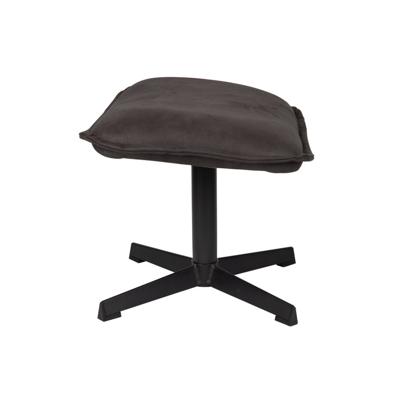 John Upholstered Accent Stool, Black