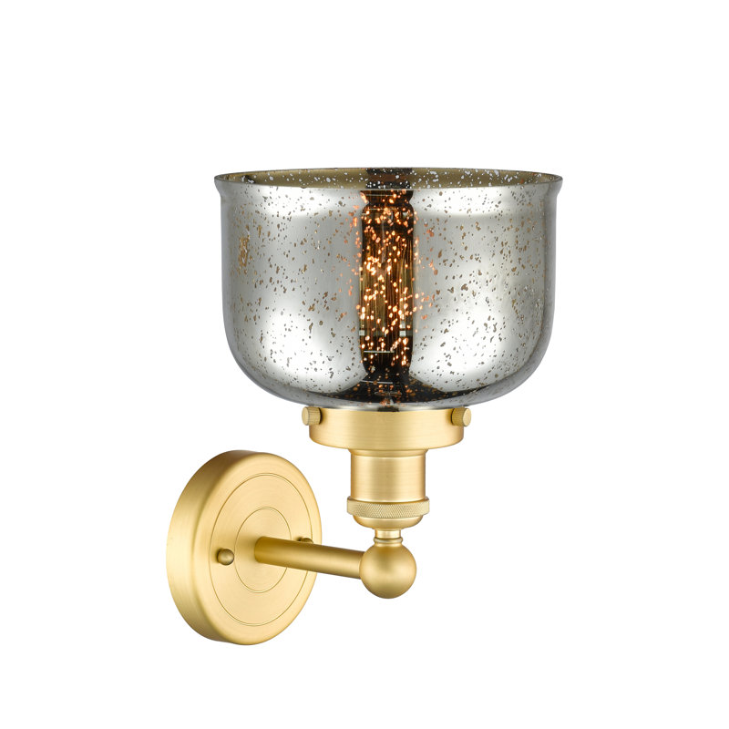 Cetronia Armed Sconce, Silver Plated Mercury, Satin Gold