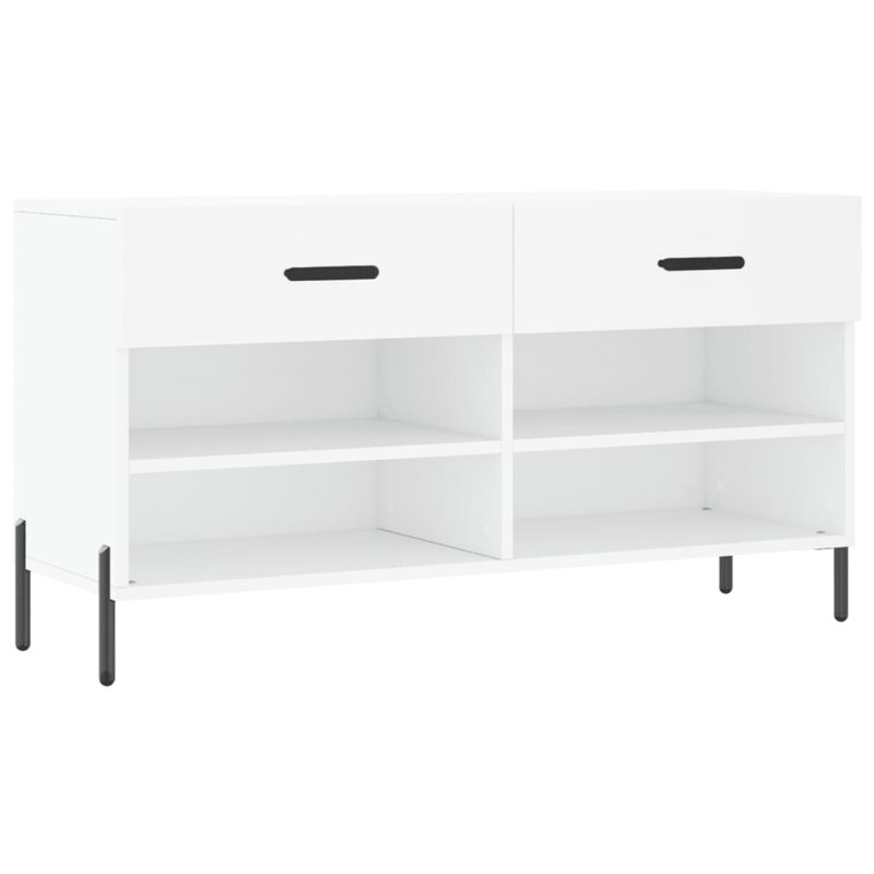 8 Pair Shoe Storage Bench, White