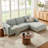 Roscoe Right-Facing Fabric Sectional Sofa With Chaise-117983190-117983193