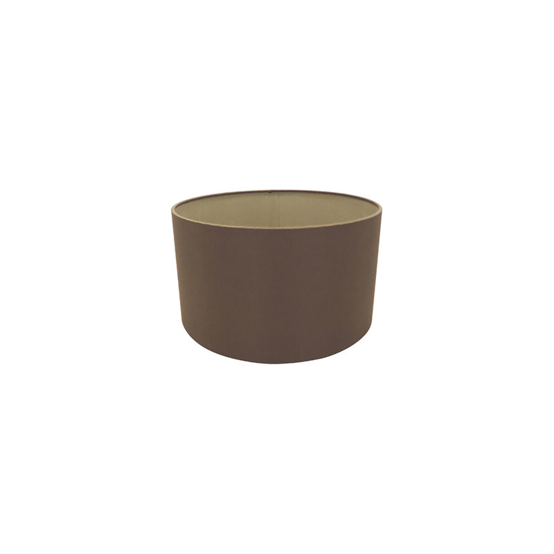 Cotton Drum Lamp Shade, 17cmH x 30cm W x 30cm D, Raw Cocoa