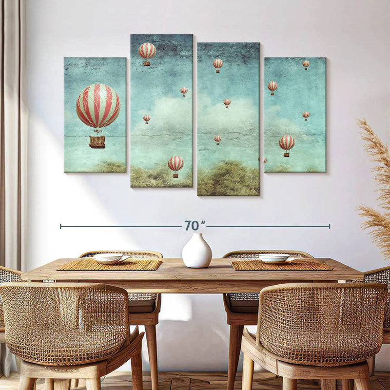 Montgolfières de style rétro Mehar, H 42 po x l 68 po