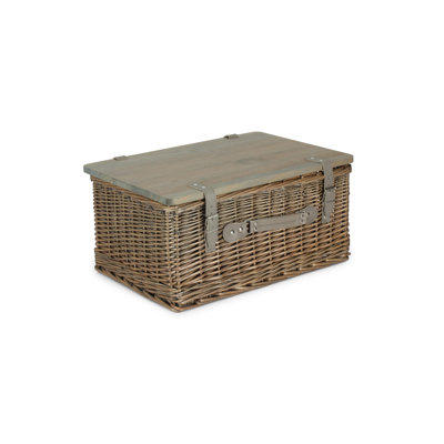 Wicker Gift or Storage Hamper Basket with Lid