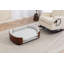 Lit pour chien en velours avec des pieds en bois robustes-803811420