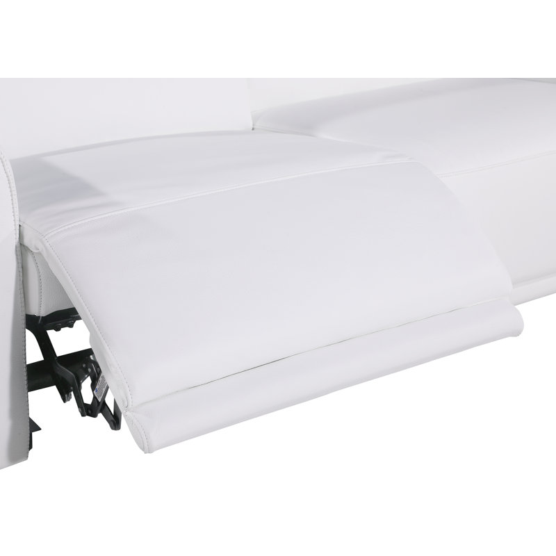 Fauteuil inclinable électrique Don cuir, Blanc