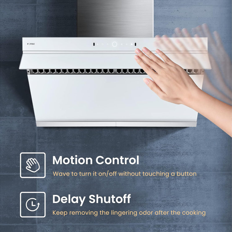 FOTILE White Glass 36" Under-Cabinet Range Hood with Motion Activation