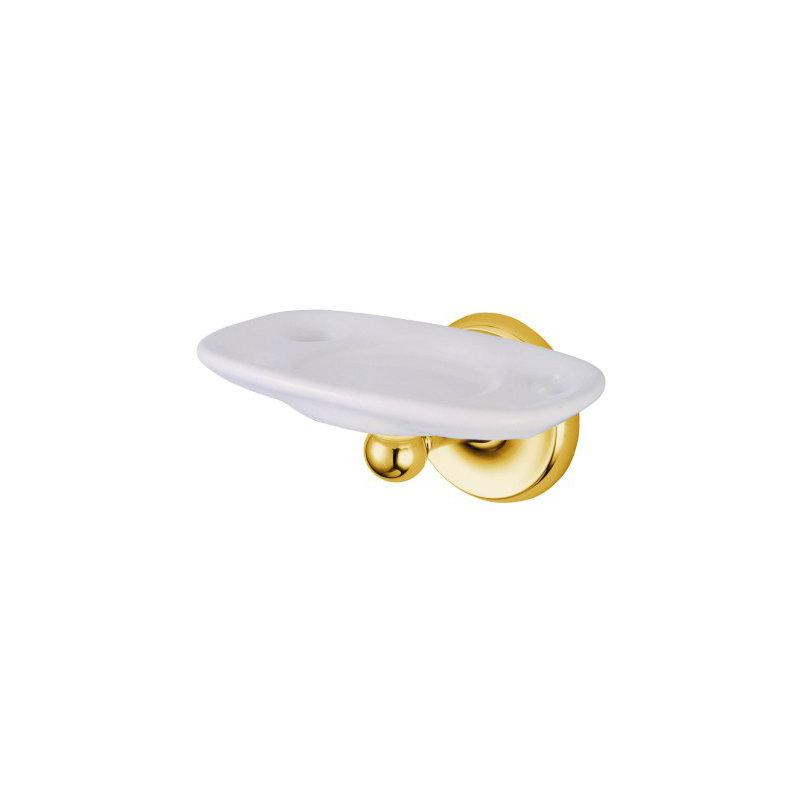 Petosky Toothbrush & Tumbler Holder, Polished Brass