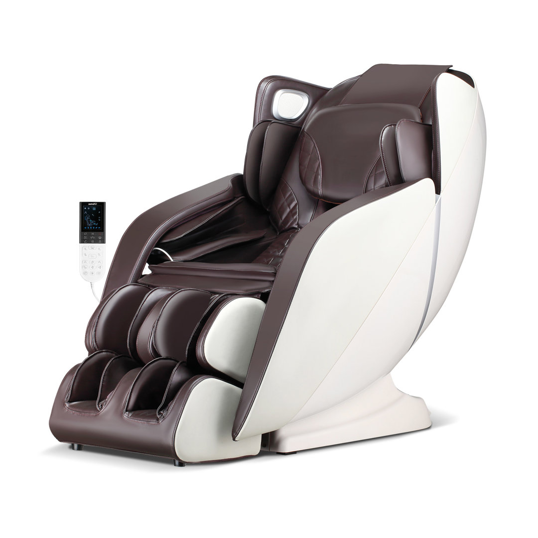 Faux Leather Heated Massage Chair Inbox Zero Body 