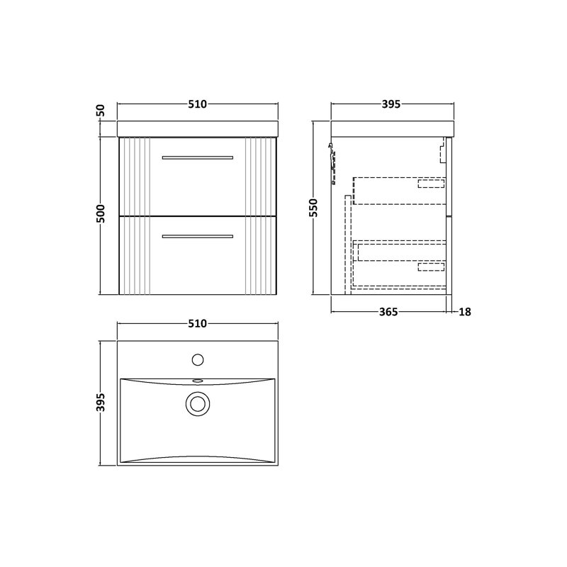 Deco 510mm Single Bathroom Vanity with Integrated Vitreous China Basin, Satin Green