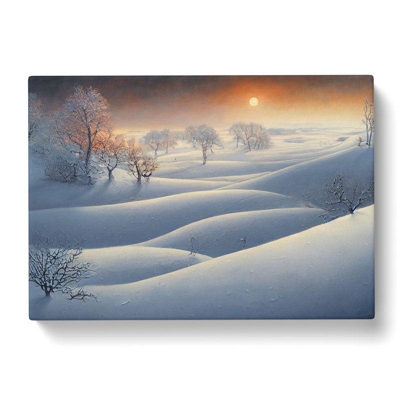 Winter Landscape Sunrise Vol.3 - Wrapped Canvas, 35cm H x 50cm W x 3cm D