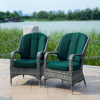 Chaise de patio avec coussin Iyman
