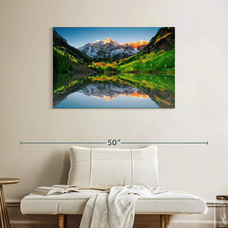 Alvord Maroon Bells Mountain Sunrise, H 26 po x l 39 po
