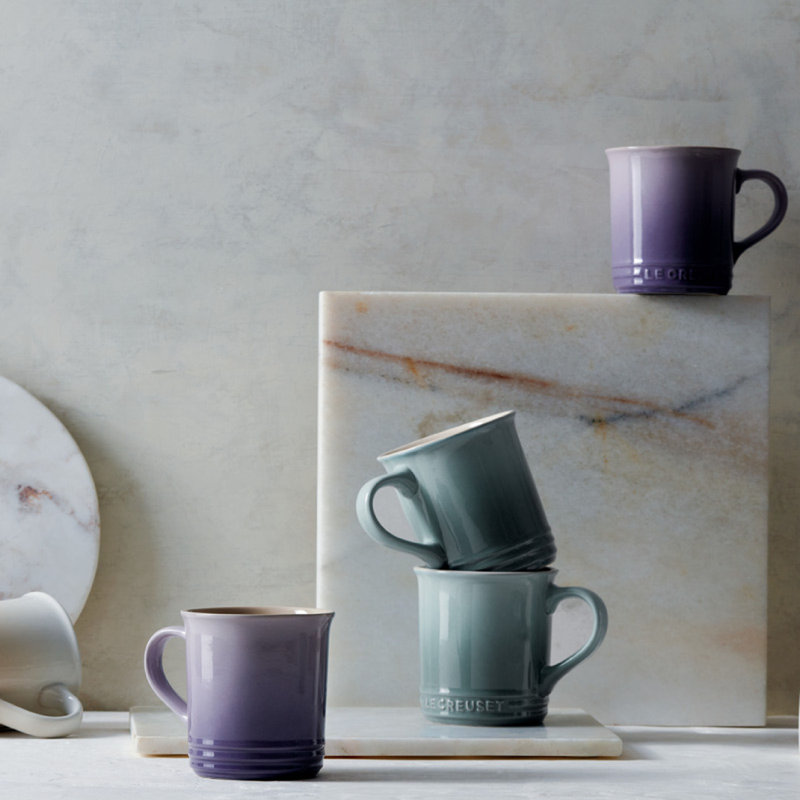 Le Creuset Stoneware Mug, 14Oz., Sea Salt, Gray