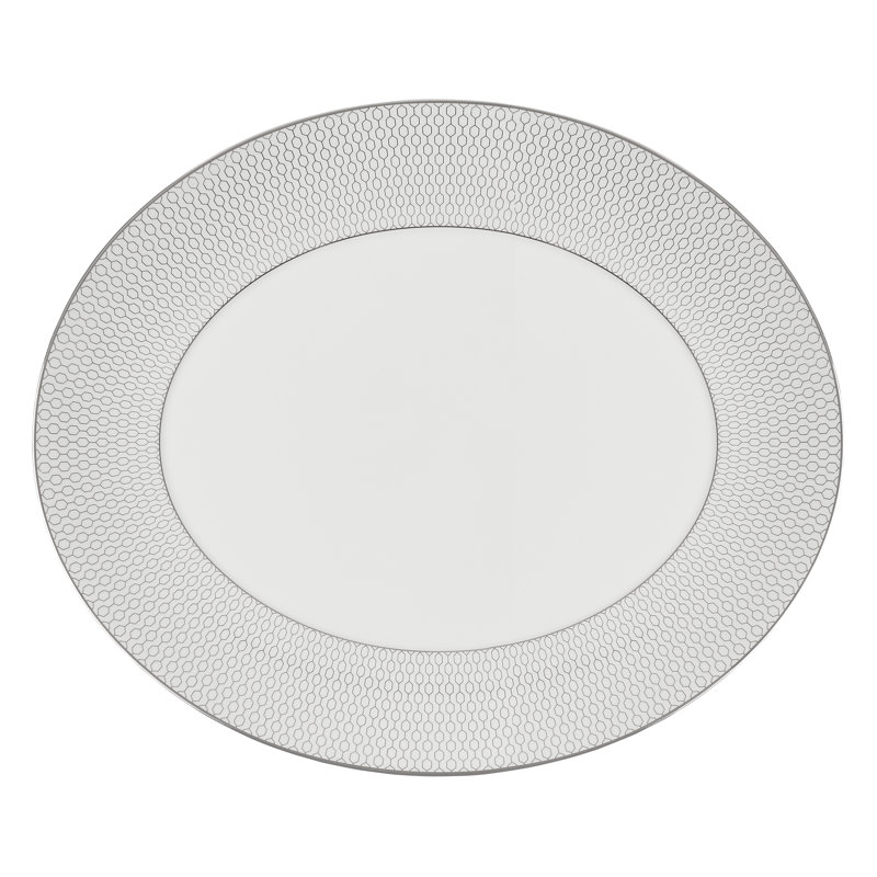 Gio Platinum Oval Serving Platter 13.07"