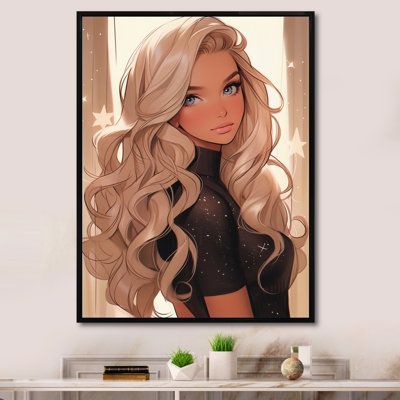 «Gorgeous Blonde Woman Portrait I» - Décoration murale tendance