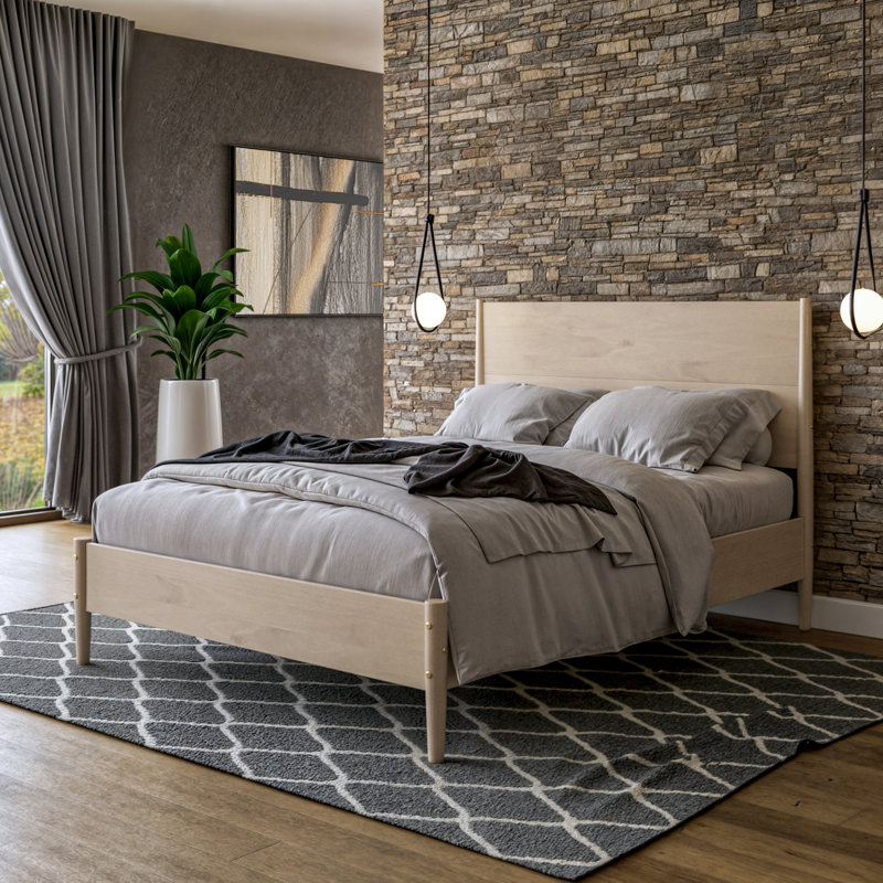 Imel Platform Bed, Queen, Light Oak
