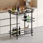 Chariot-bar en métal avec tablettes en miroir Harter-1173743329