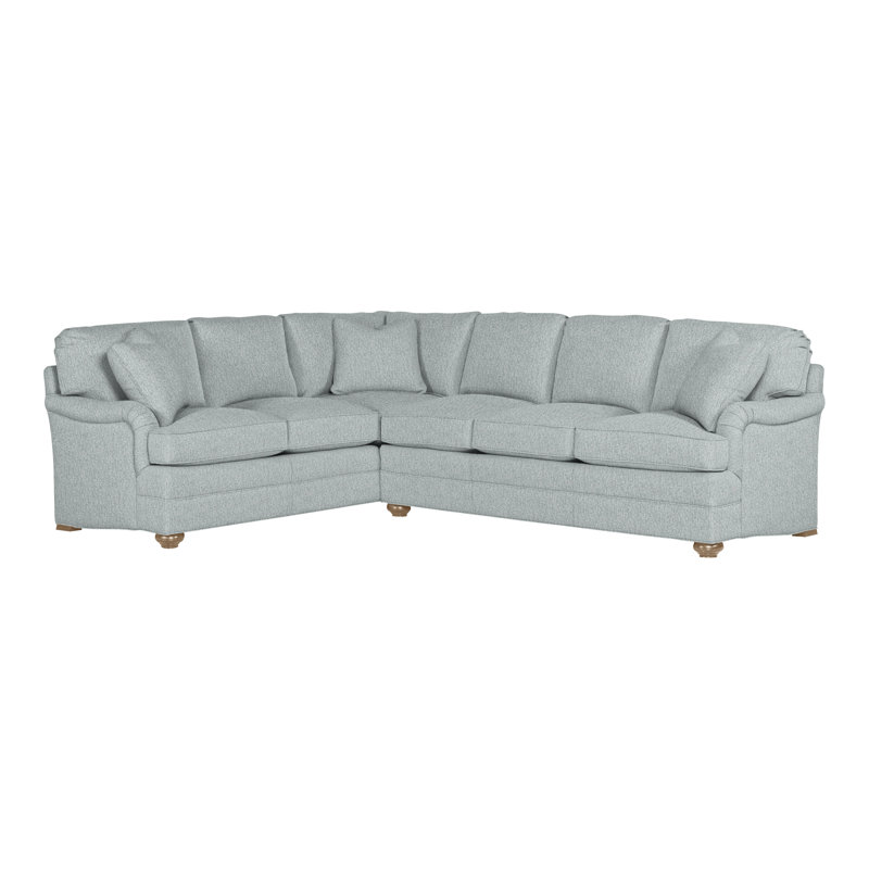 American Bungalow 2-Piece East Lake L- Sectional, Ian Haze, Hampton